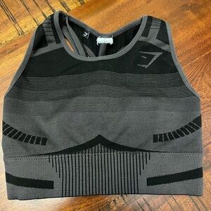 Gymshark Geo Seamless Sports Bra in Black